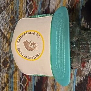 VTG 90s Fishing Club Green/White Trucker Hat
